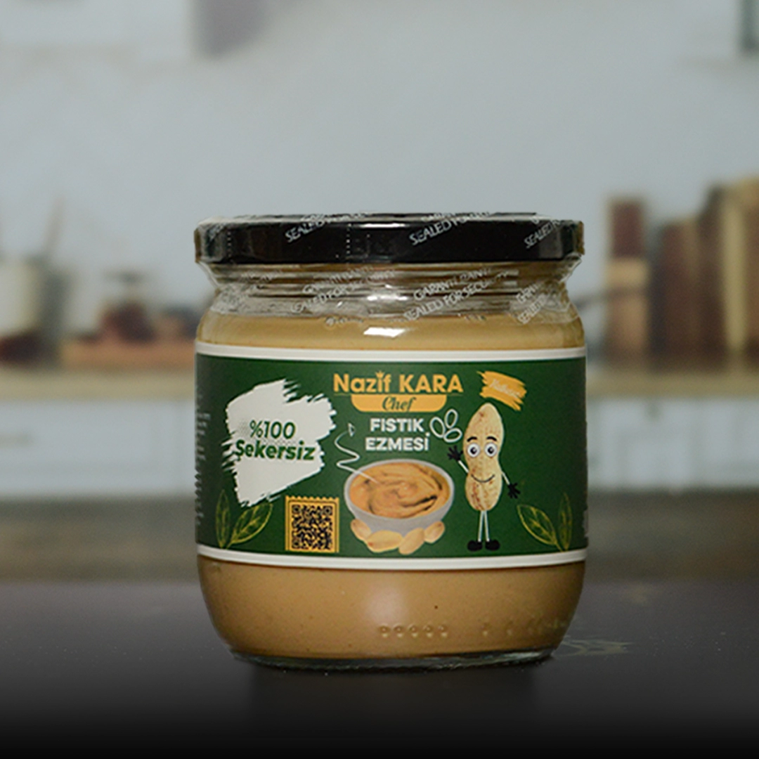 Şekersiz Fıstık Ezmesi 350 GR